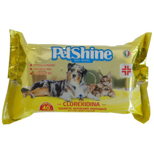Toallitas Petshine para Perro y Gato Clorexidina
