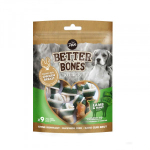 Huesos enrollados Better Bones de pollo, corderos y menta