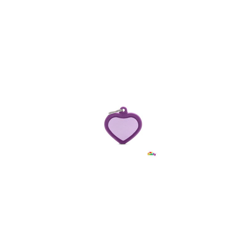 Placa Corazon Violeta Hushtag